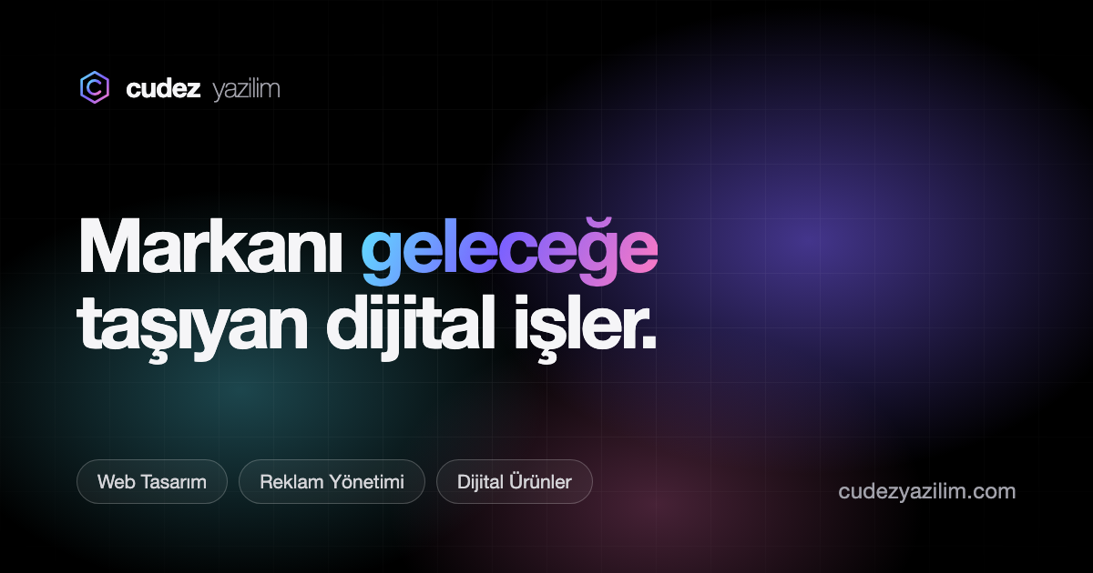 cudezyazilim.com ana sayfa görünümü